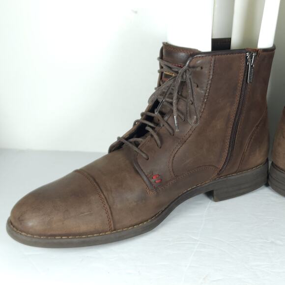 Pikolinos Men’s York US12 EU45 Brown Distressed Leather Zip Ankle Chukka Boots - Picture 7 of 16